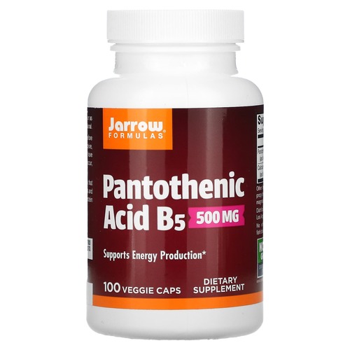 자로우포뮬러스 판토텐산 Pantothenic Acid B5 500mg 베지 캡슐 100정